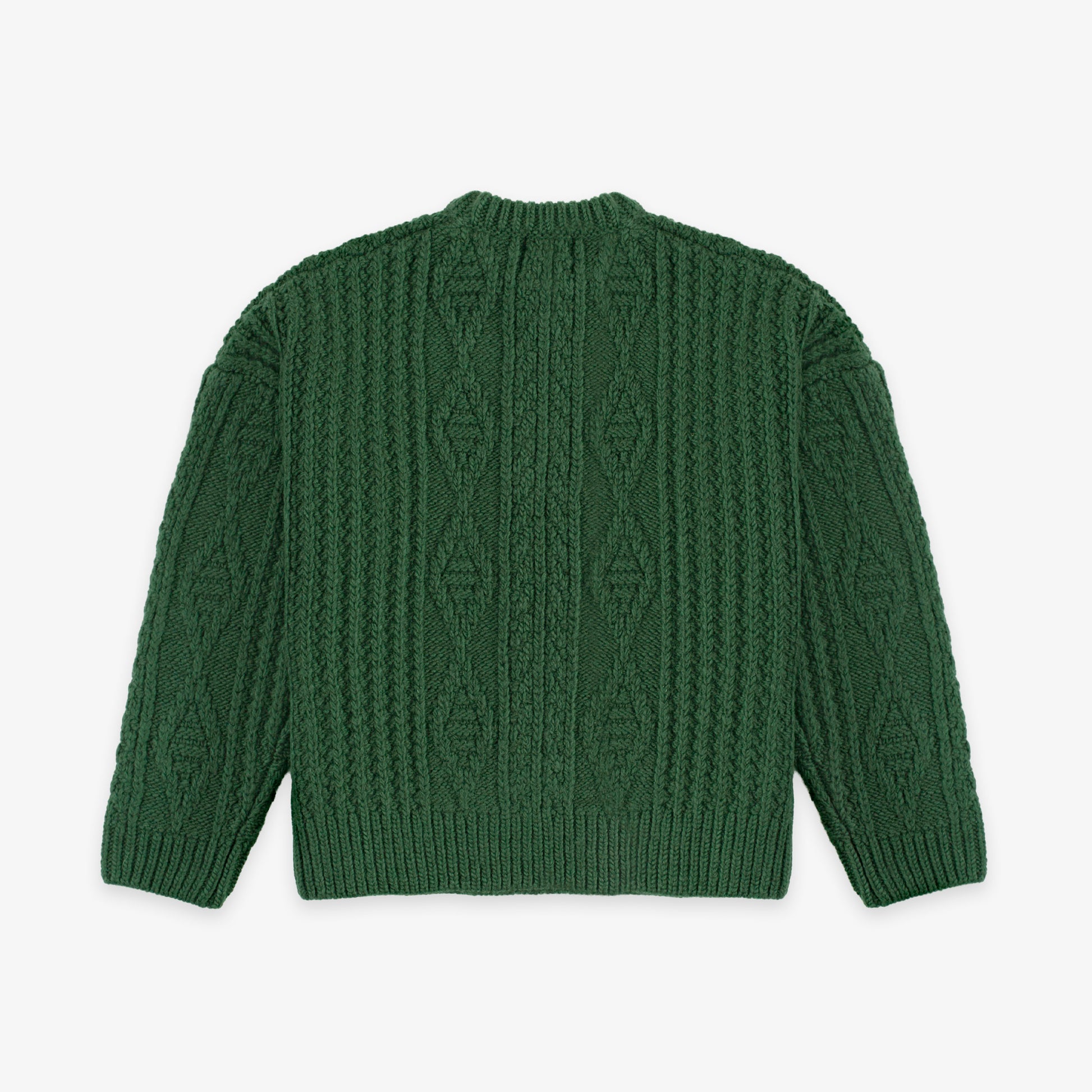 Cable Knit Sweater - Pine Green