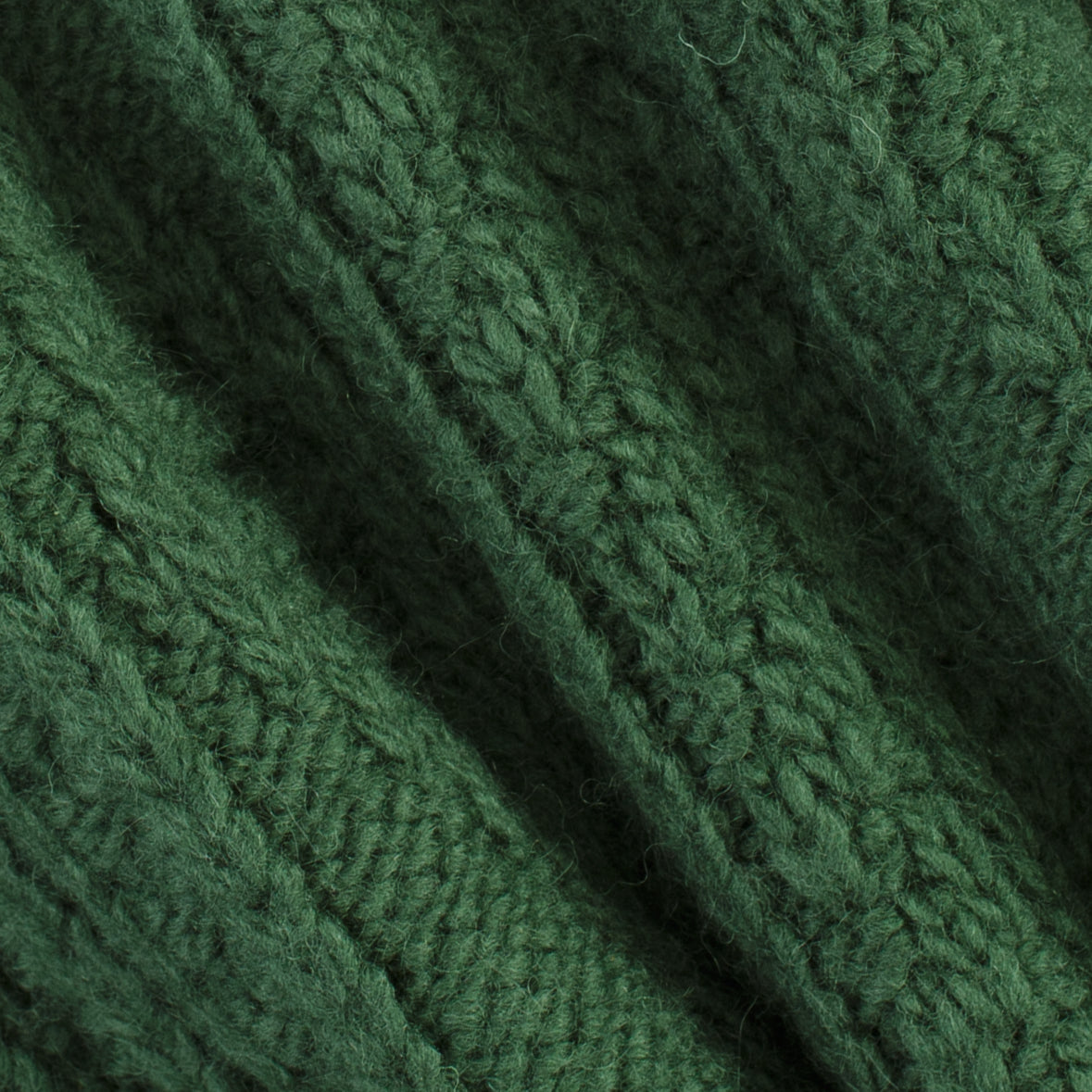 Cable Knit Sweater - Pine Green