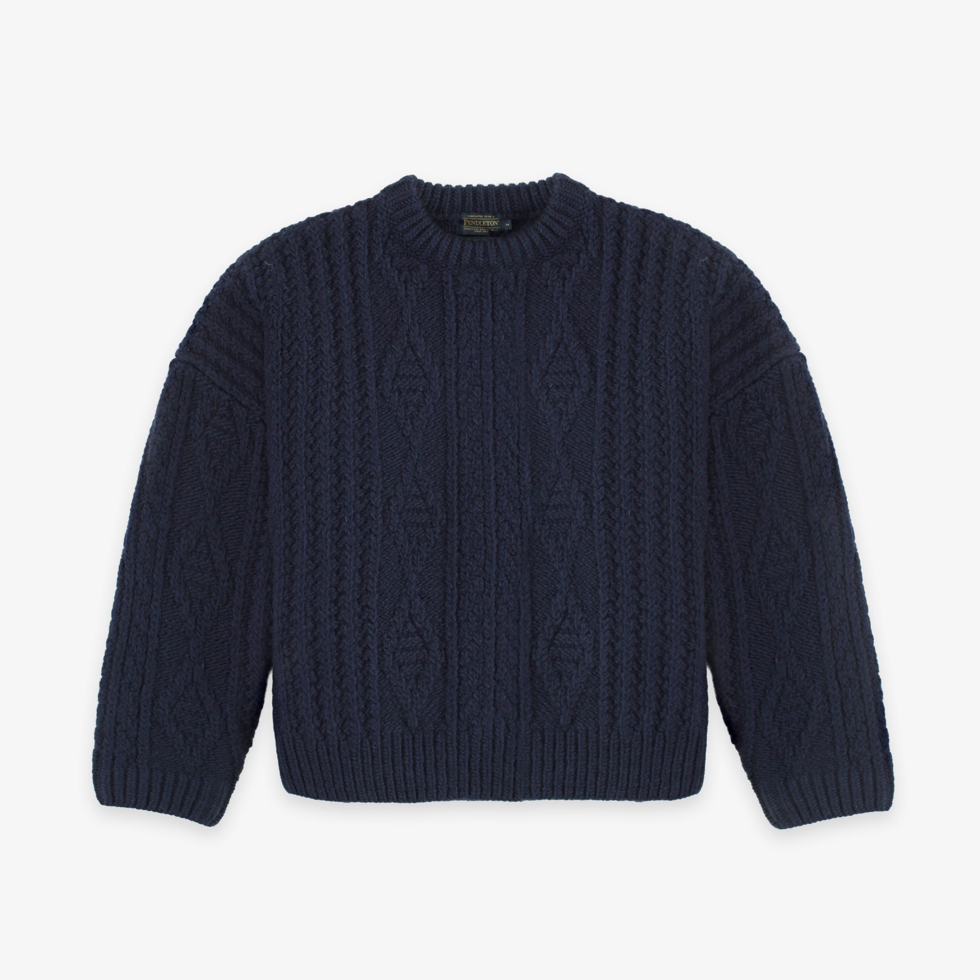 Cable Knit Sweater - Navy