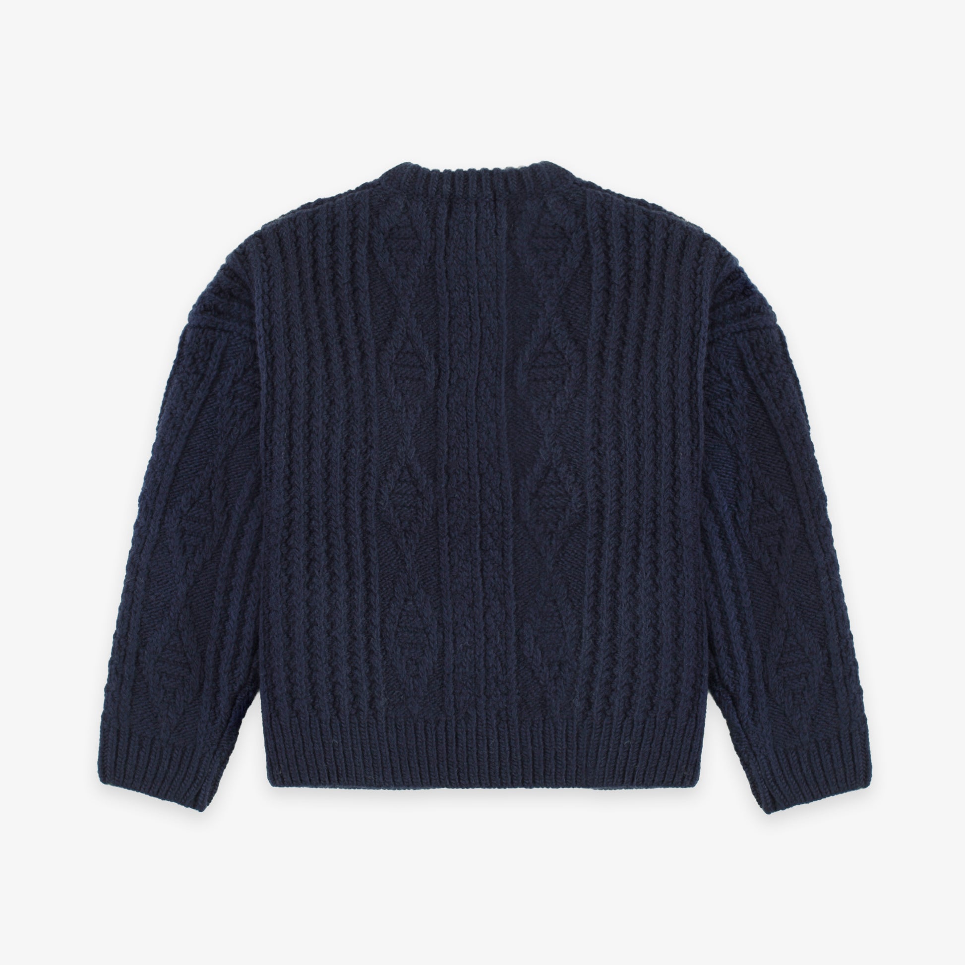 Cable Knit Sweater - Navy