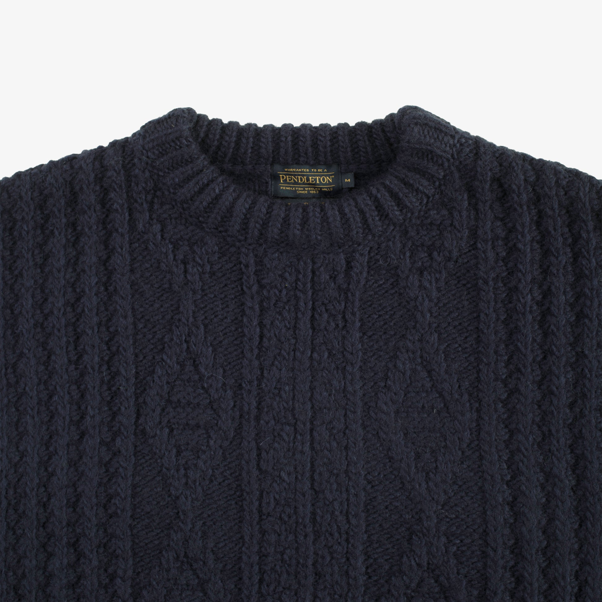Cable Knit Sweater - Navy