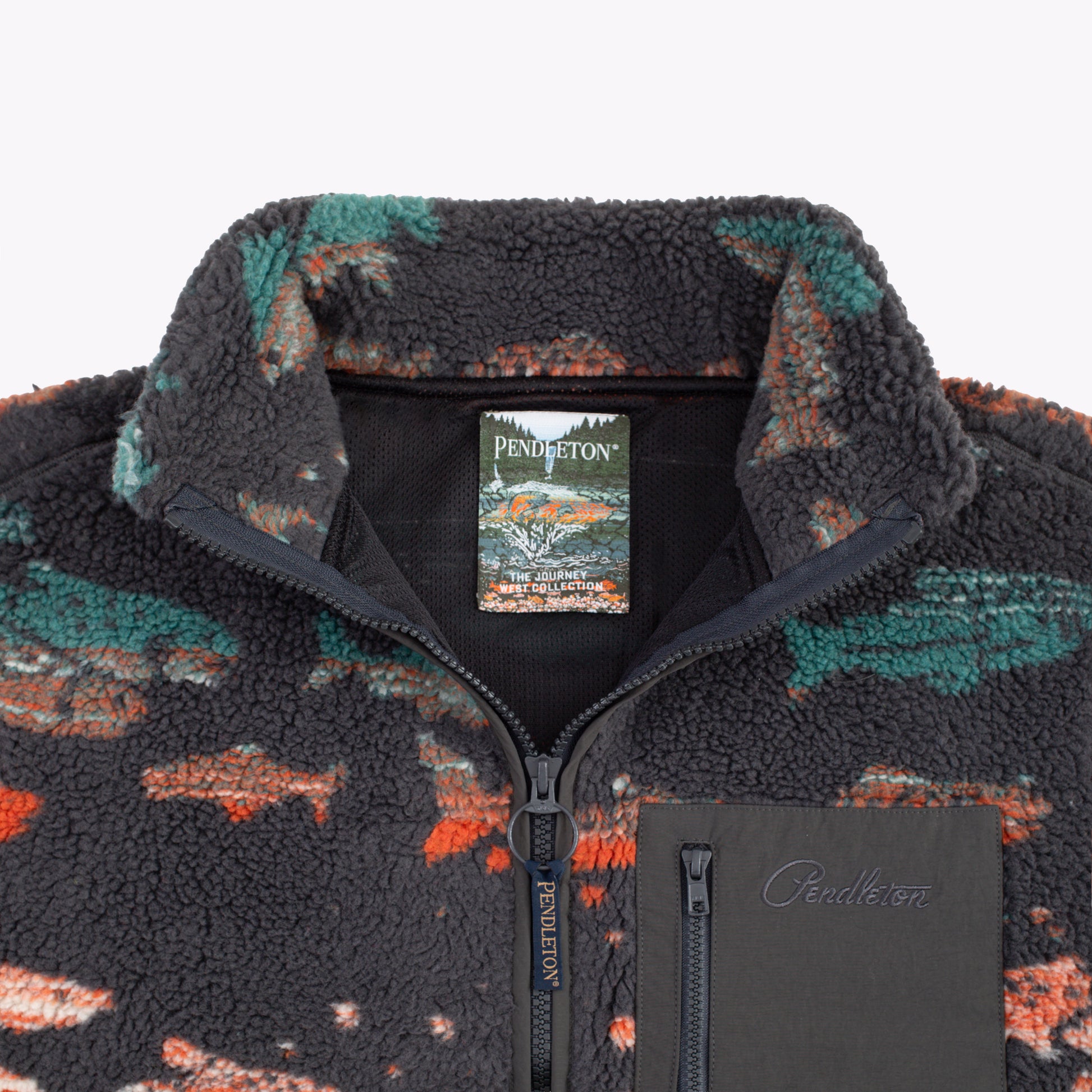 Jacquard Sherpa Fleece - Salmon Falls Grey