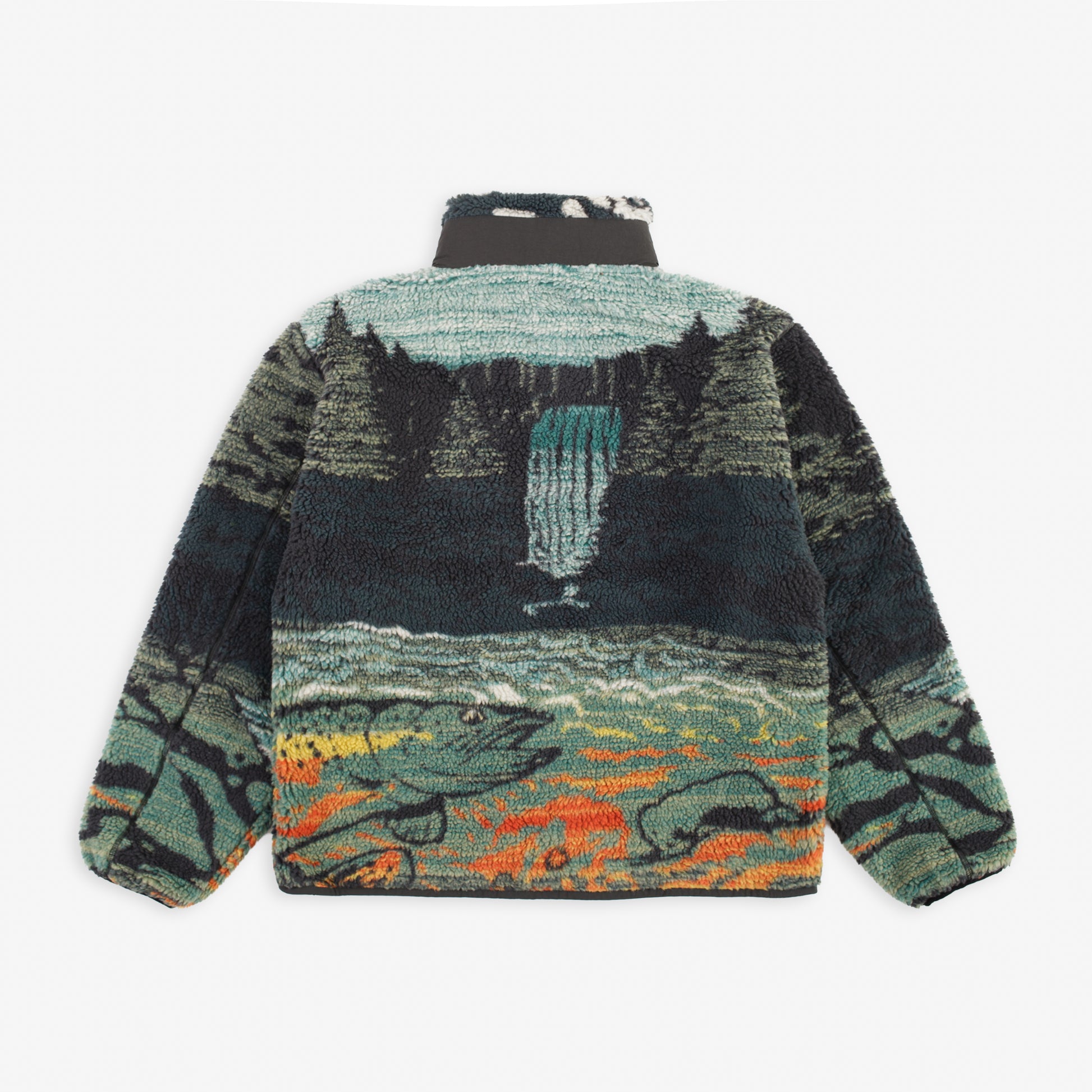 Jacquard Sherpa Fleece - Salmon Falls Grey