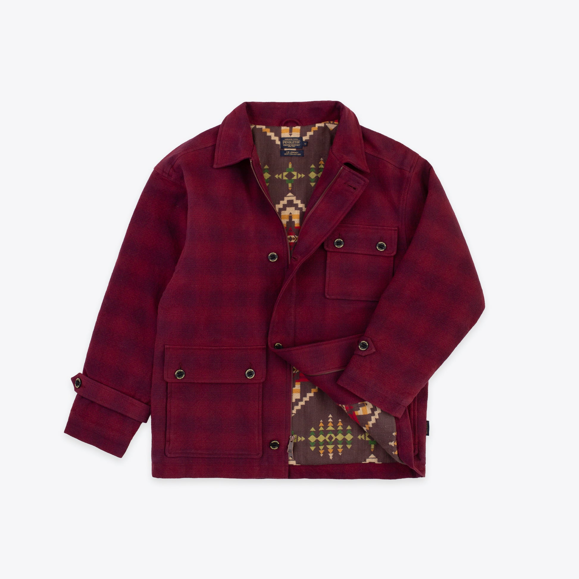 Lined Hunting Jacket - Burgundy Plaid