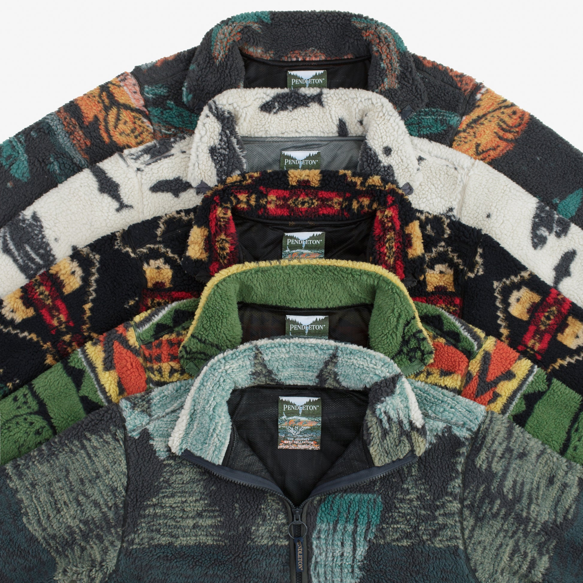 Jacquard Sherpa Fleece - Salmon Falls Scenic