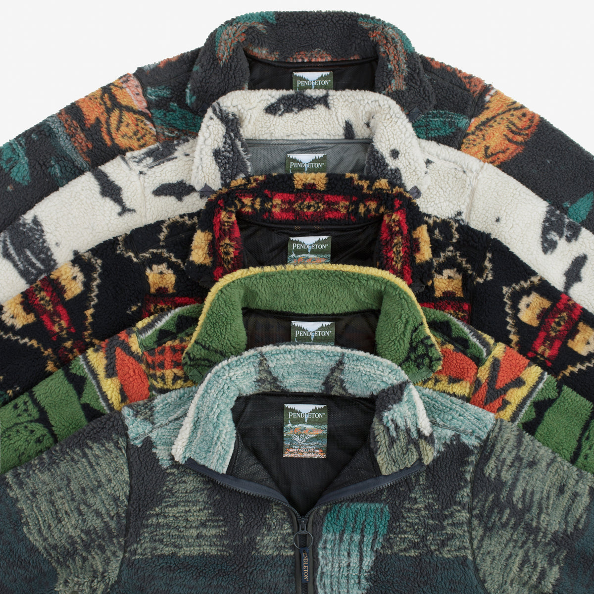Jacquard Sherpa Fleece - Salmon Falls Olive