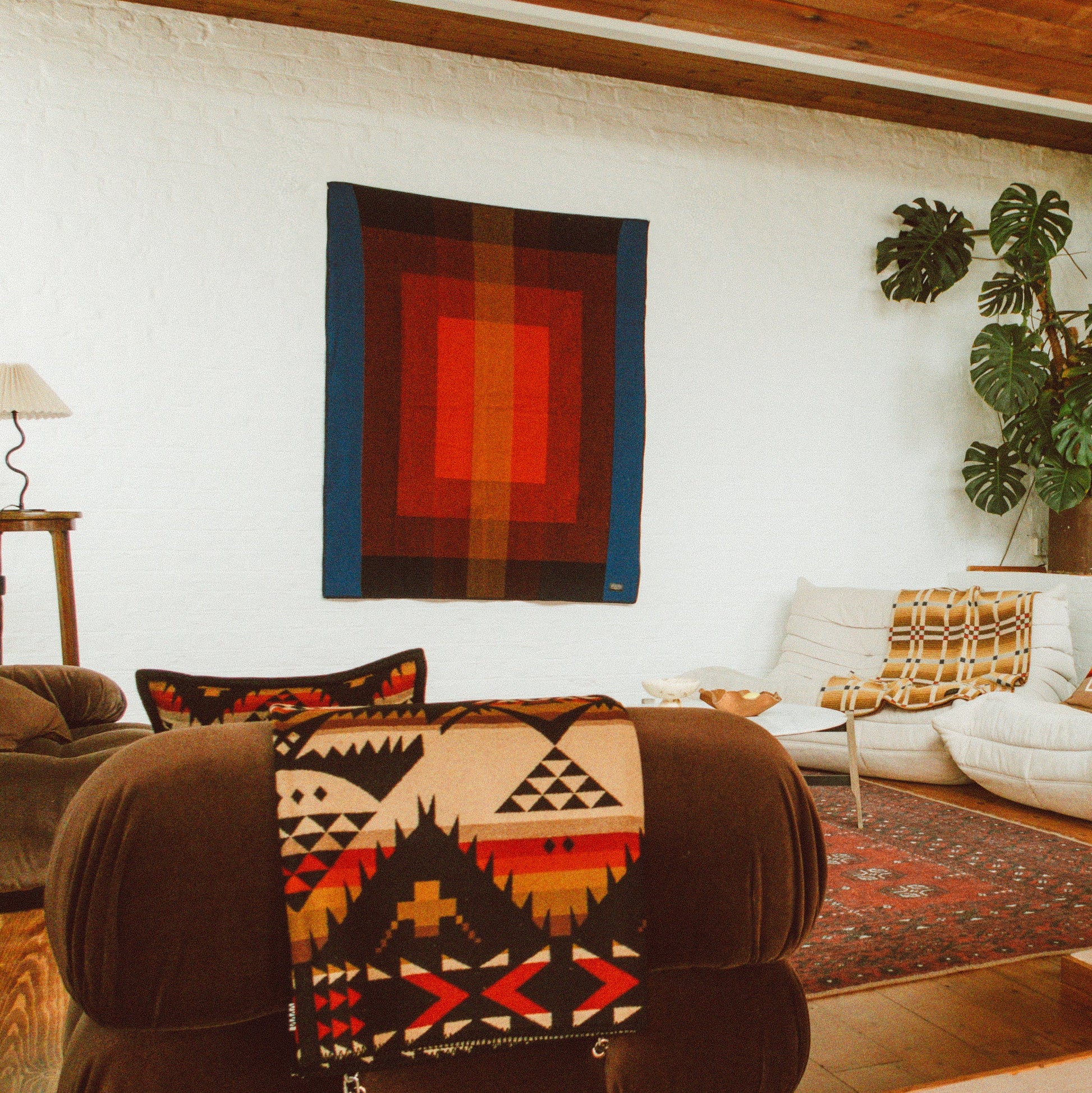 Contemporary Napped Throw - Hoyt