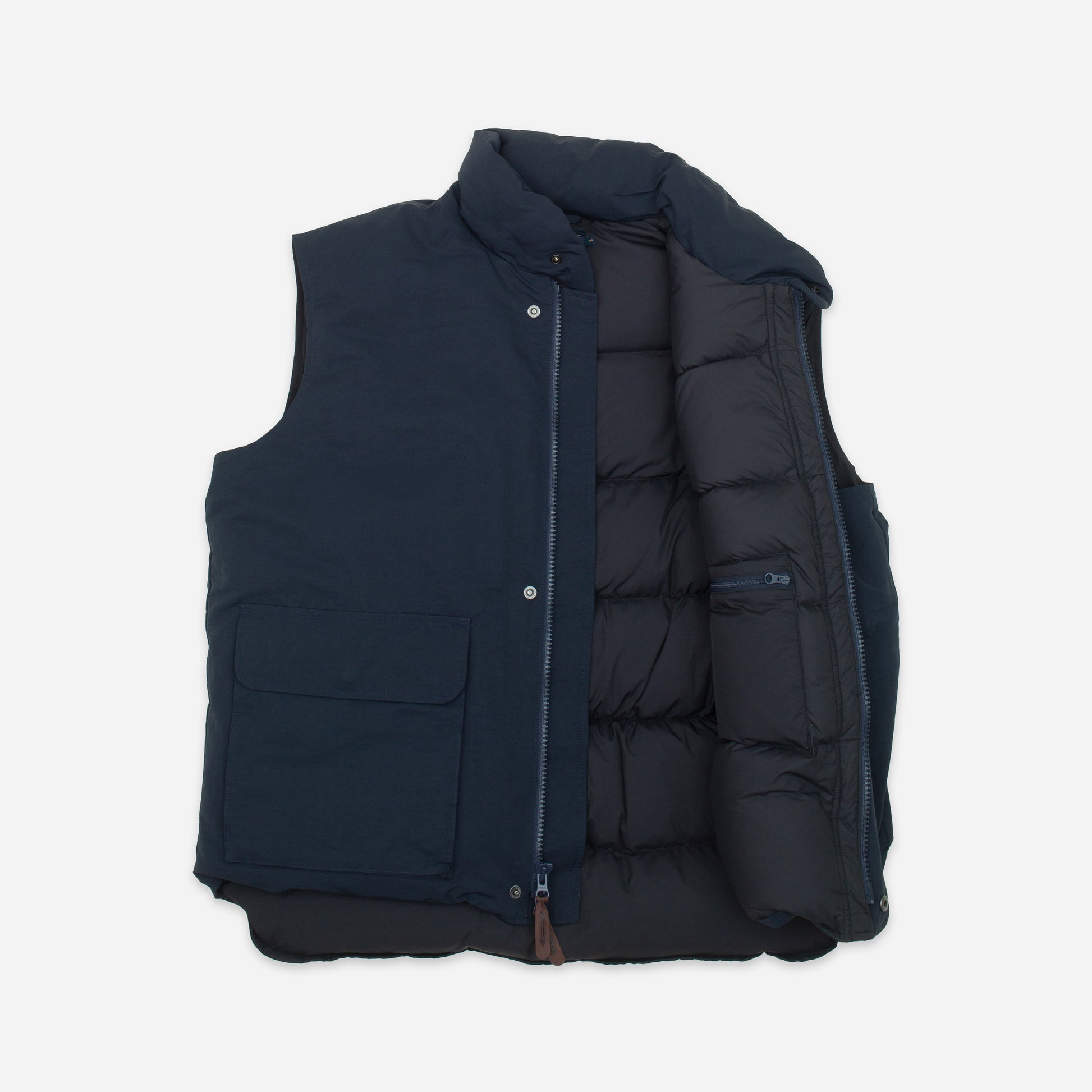 Flat Face Down Vest - Navy