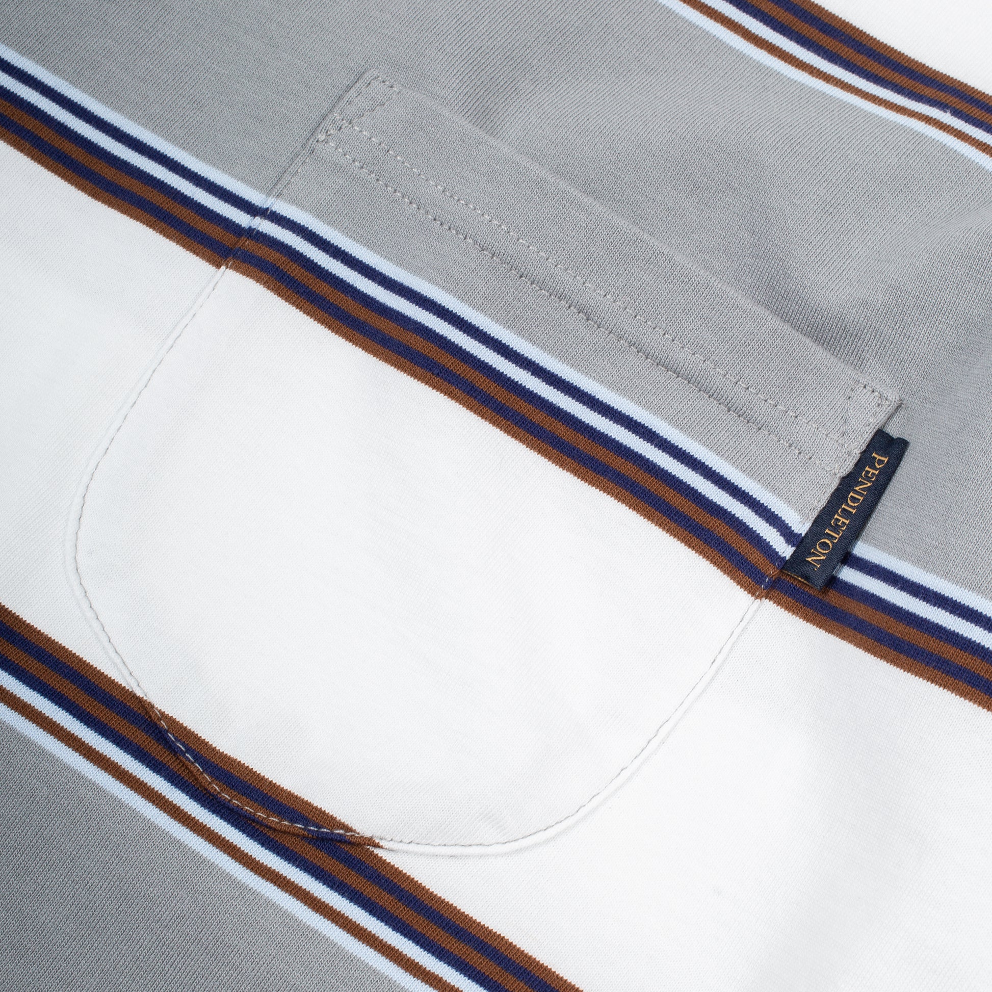 Heavyweight Striped T-Shirt - White/Grey