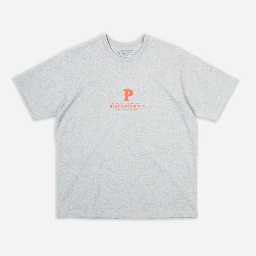 Heavyweight P T-Shirt - Ash Heather Grey