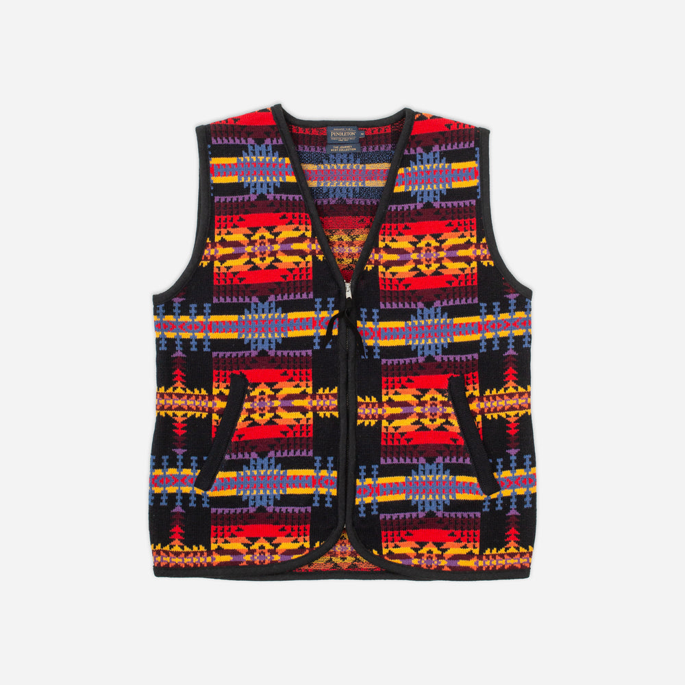 Jacquard Vintage Vest - Black/Multi