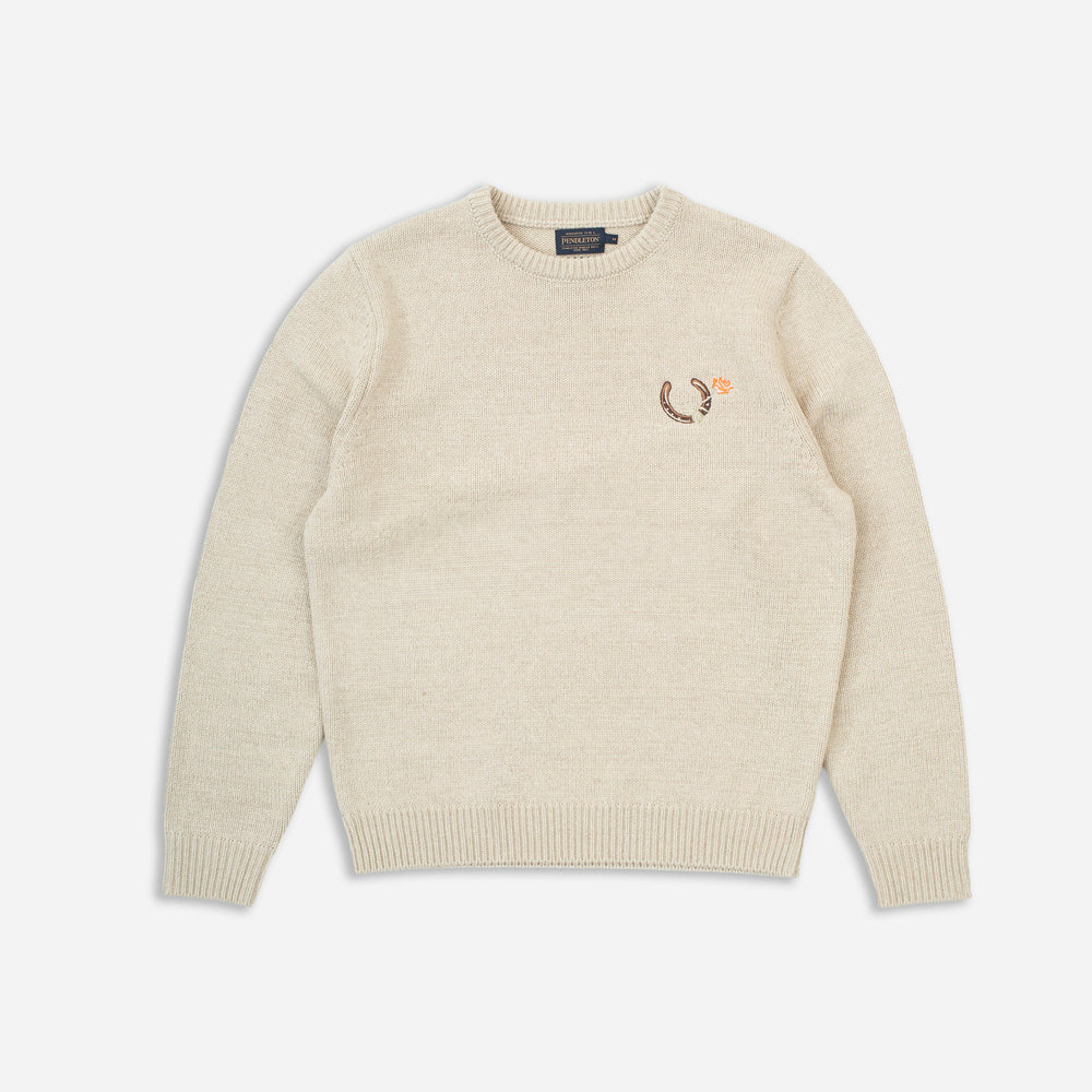 Horseshoe Knitted Sweater - Cream