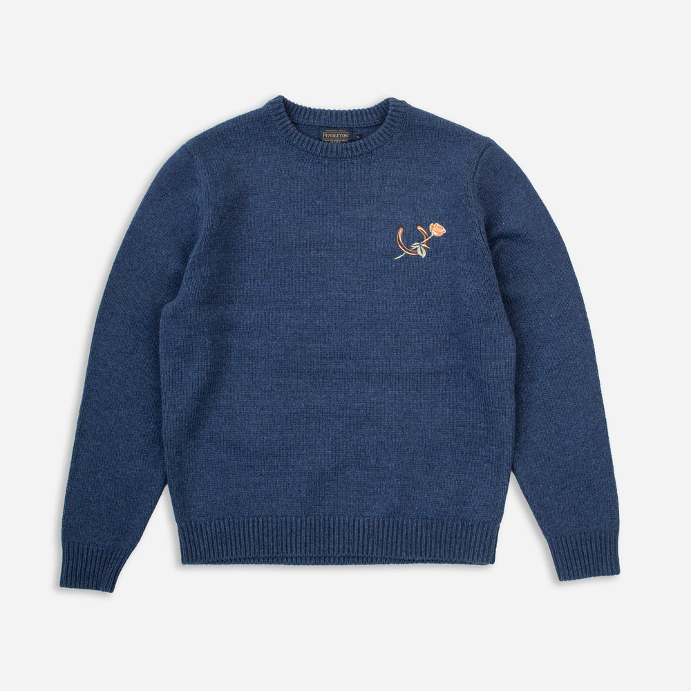 Horseshoe Knitted Sweater - Navy
