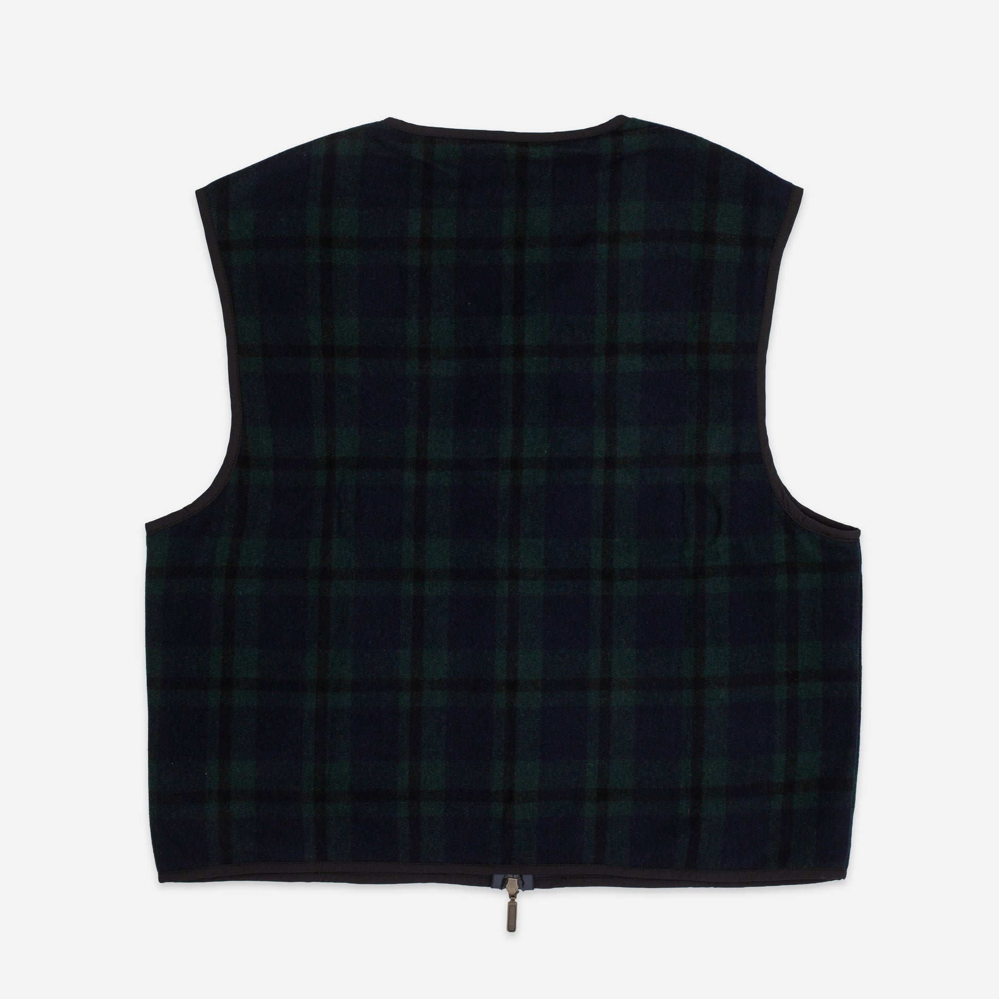 Duffel Wool Zip Vest - Black Watch