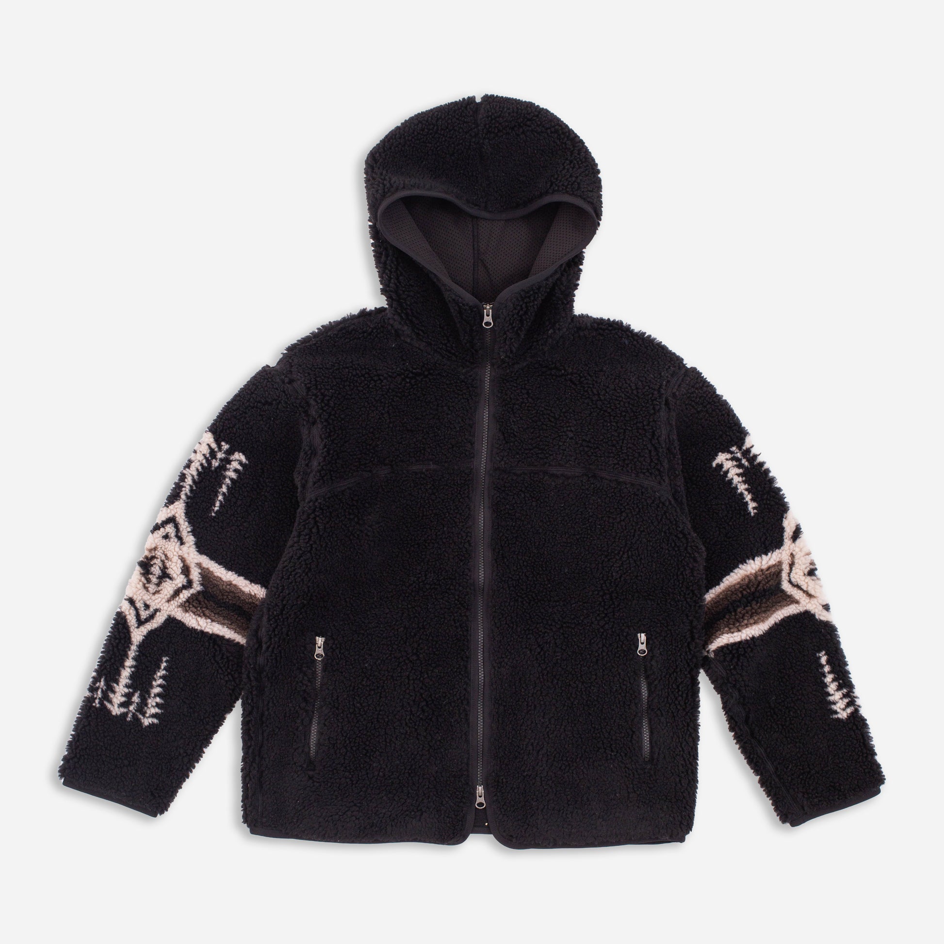 Boa Sherpa Fleece Hoodie - Black Harding