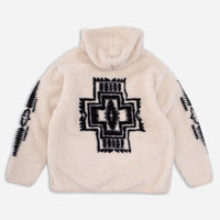 Boa Sherpa Fleece Hoodie - Ivory Harding Star