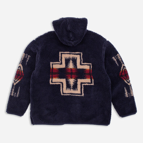 Boa Sherpa Fleece Hoodie - Navy Harding