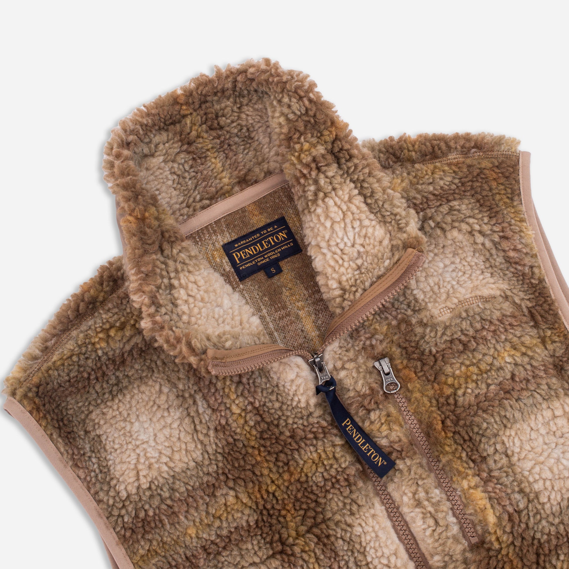 Boa Sherpa Fleece Vest - Beige / Ivory