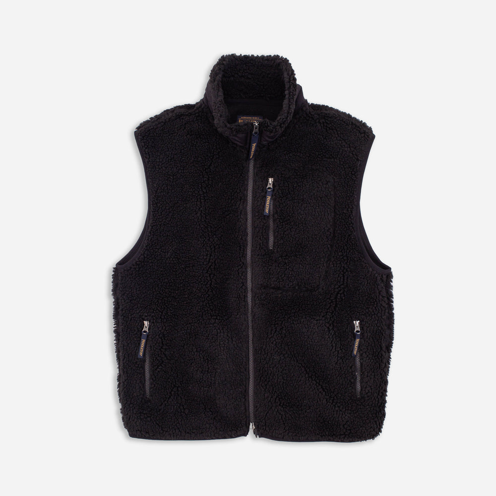 Boa Sherpa Fleece Vest - Black Harding