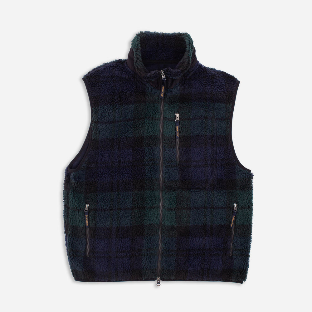 Boa Sherpa Fleece Vest - Green / Black