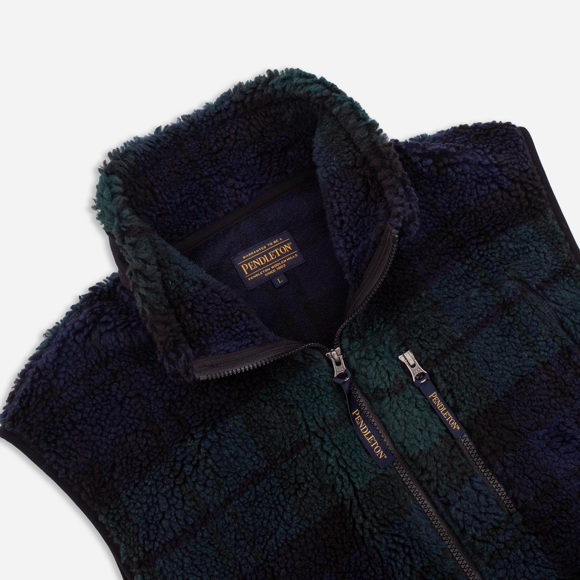 Boa Sherpa Fleece Vest - Green / Black