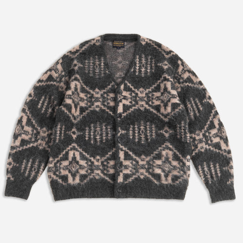 Shaggy Vintage Cardigan - Black Harding