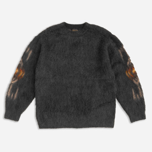 Curly Hair Pullover Sweater - Black Harding