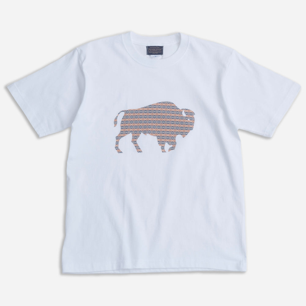 Los Lunas Bison Tee - White