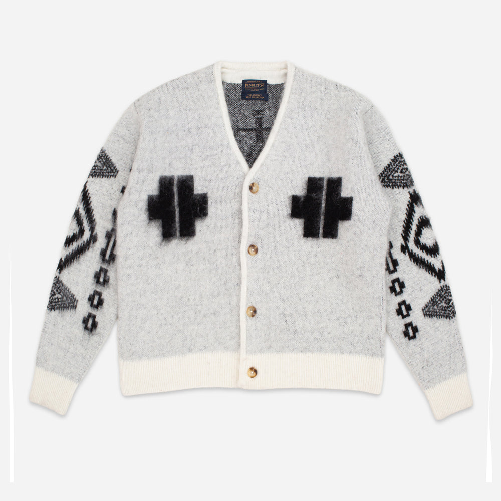 Mohair Relaxed Cardigan - Los Ojos White