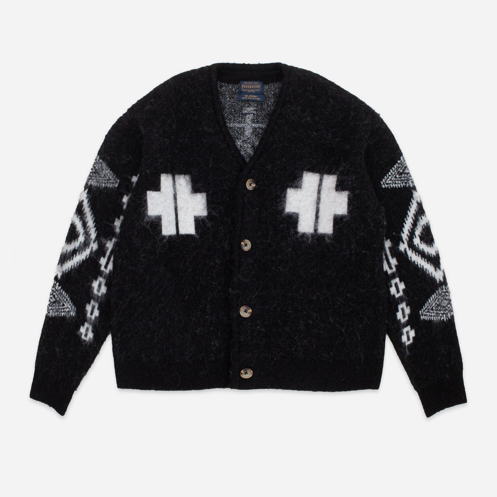Women's Mohair Cardigan - Los Ojos Black