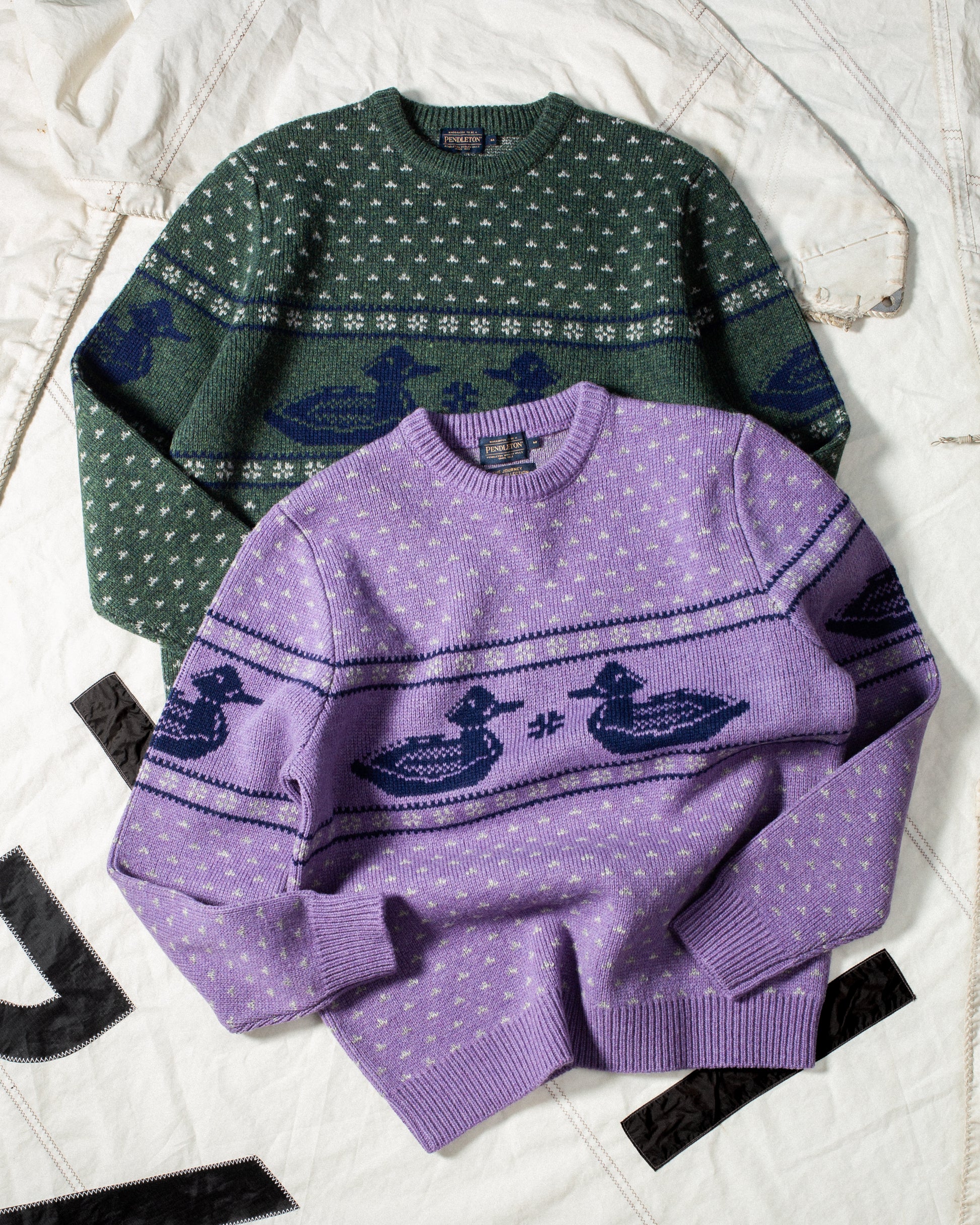 Duck Knitted Sweater - Purple