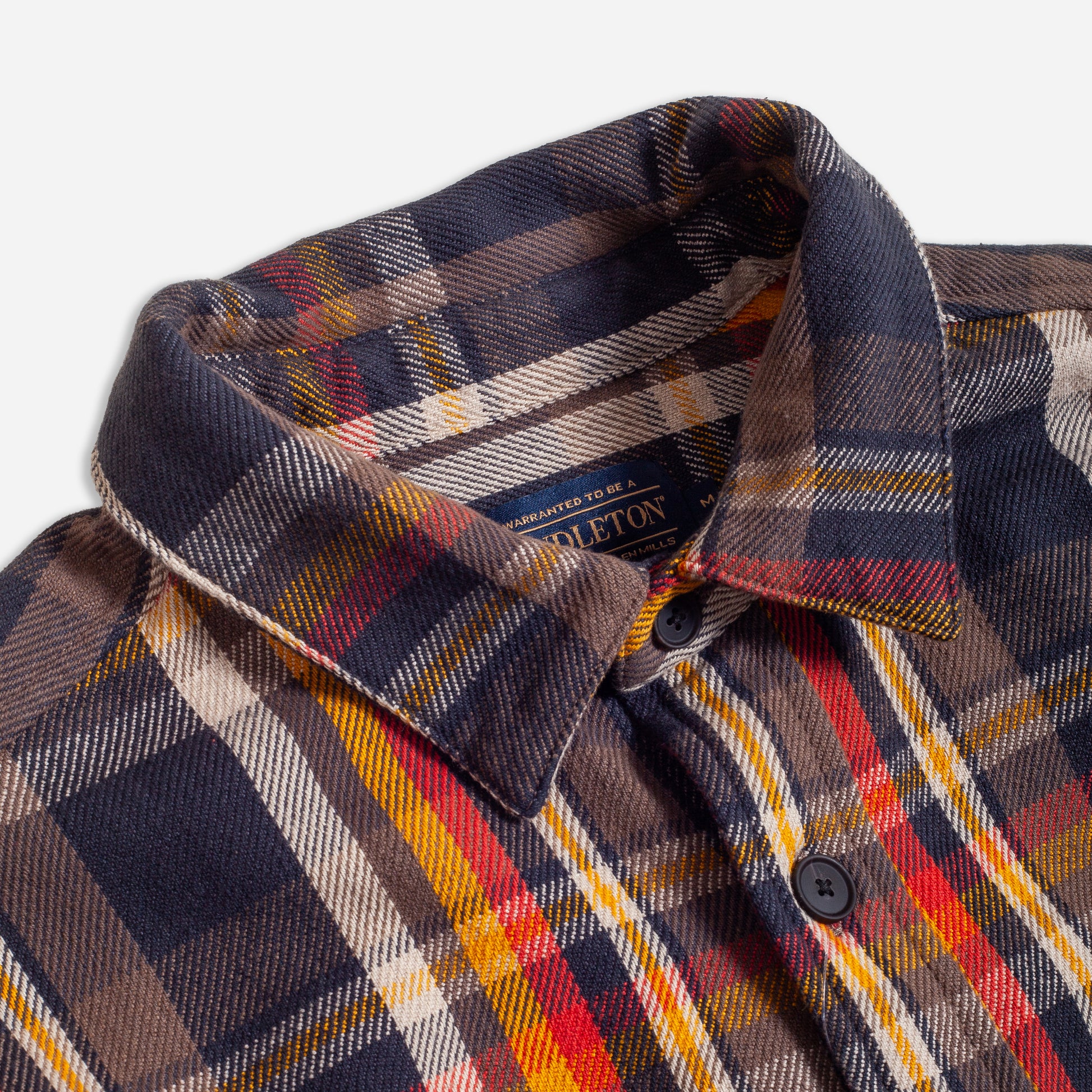 Arcadia Flannel Shirt - Black/Gold Multi Plaid