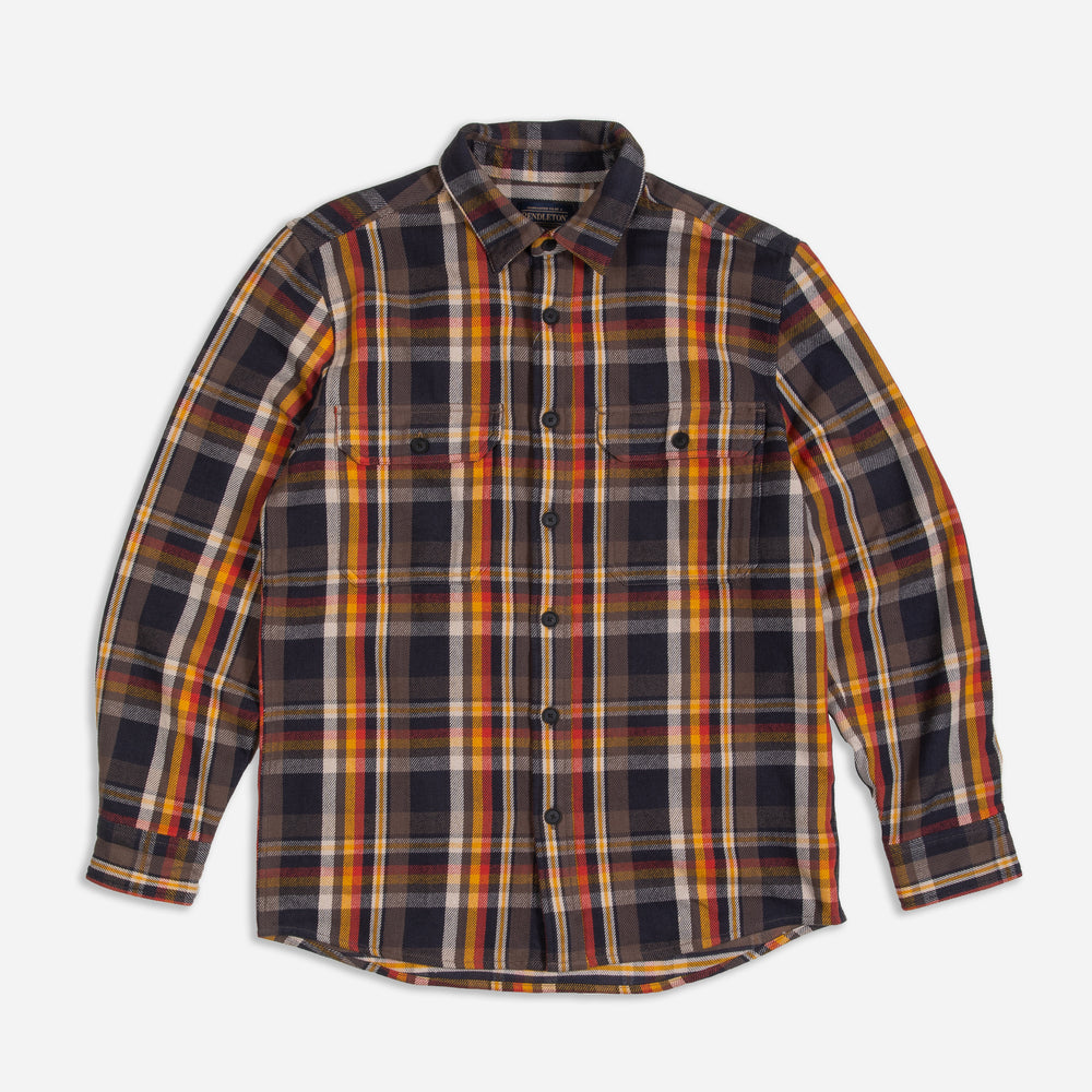 Arcadia Flannel Shirt - Black/Gold Multi Plaid