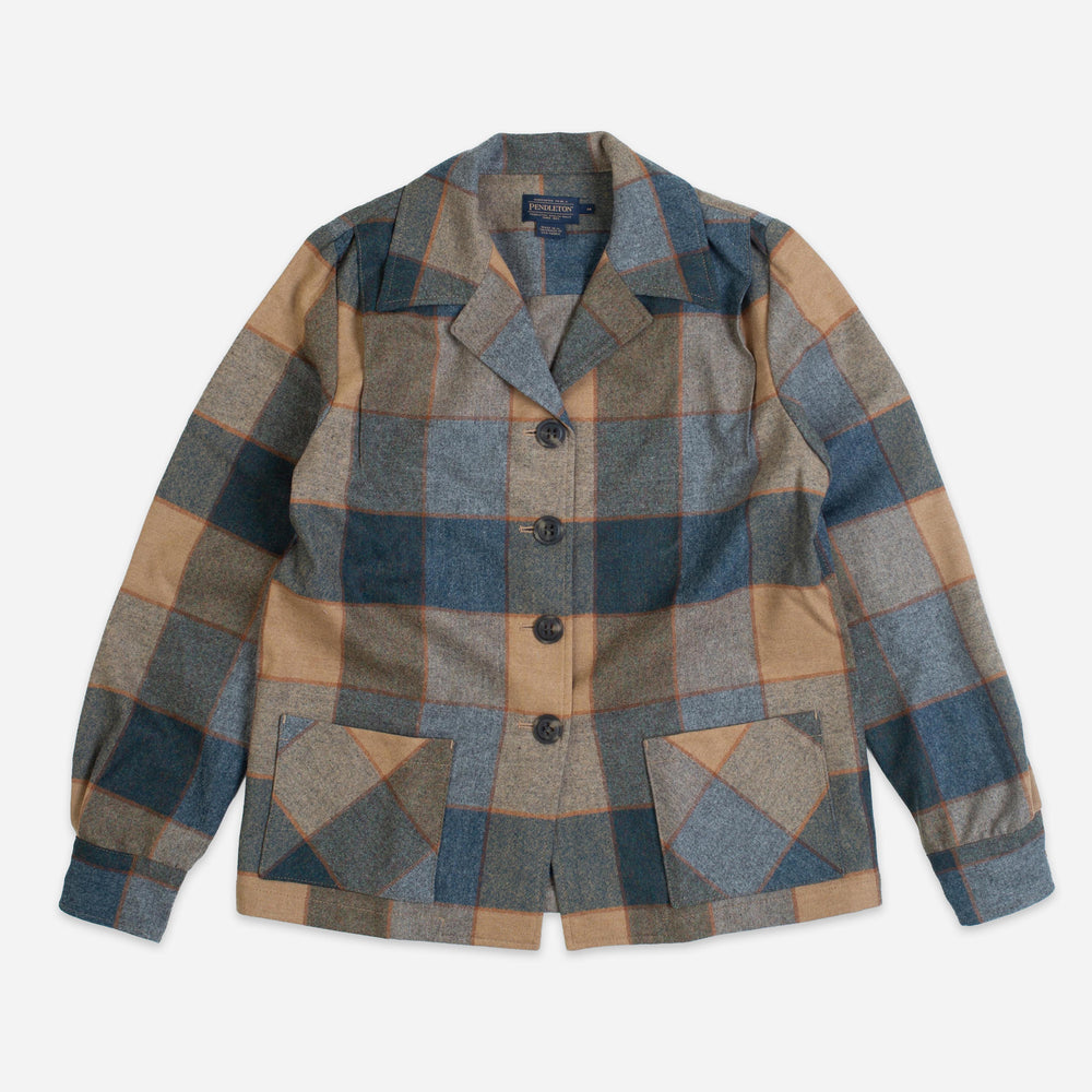 Womens Original 49er's Wool Jacket - Camel Block Plaid