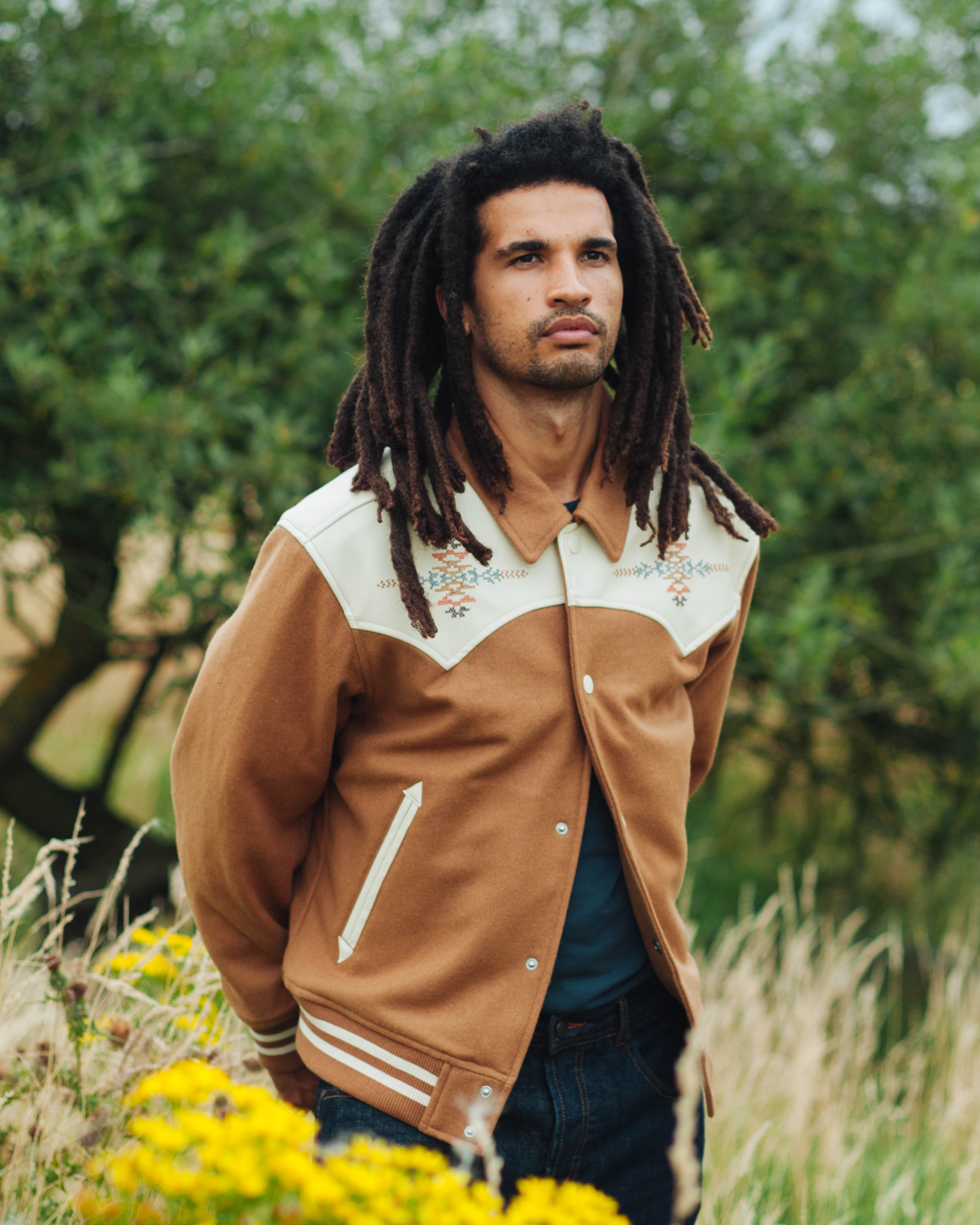 WESTERN BLOUSON VARSITY JACKET - BROWN SUGAR - PENDLETON EU