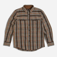 Pawpine Wool Weston Shirt - Green / Brown Plaid