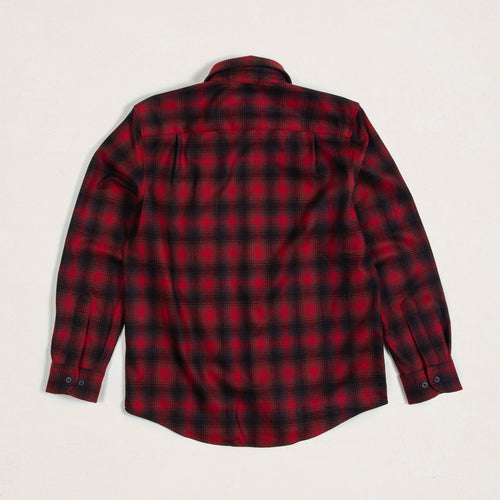 Lodge Wool Shirt - Red Ombre