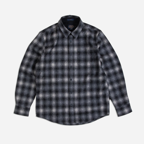 Lodge Wool Shirt - Grey Ombre Check