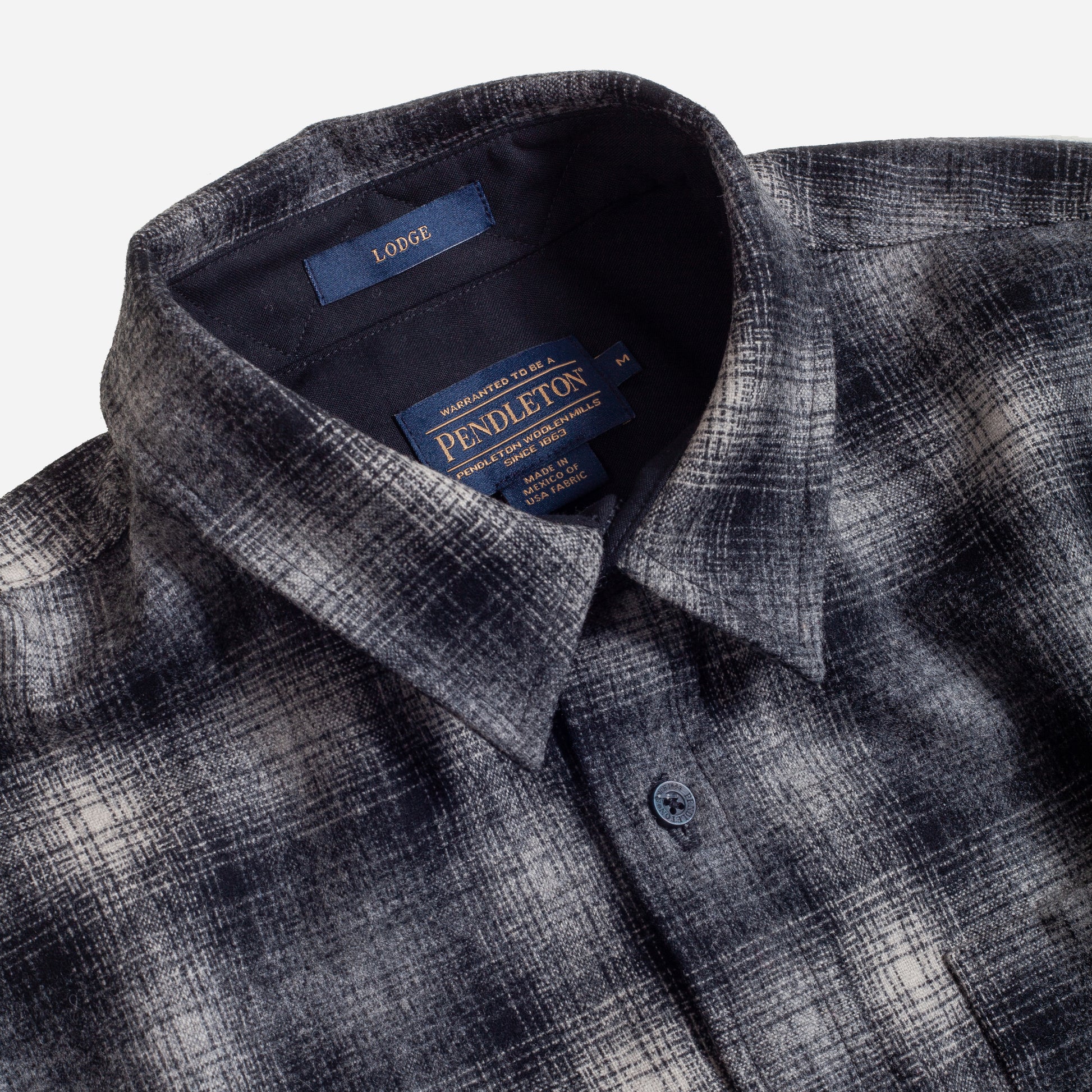 Lodge Wool Shirt - Grey Ombre Check