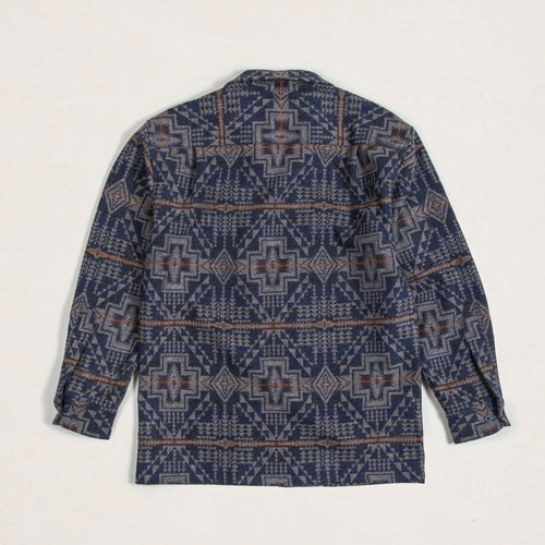 Jacquard Wool Board Shirt - Harding Trail Navy