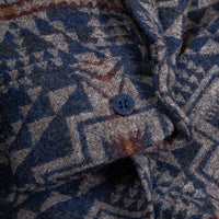 Jacquard Wool Board Shirt - Harding Trail Navy