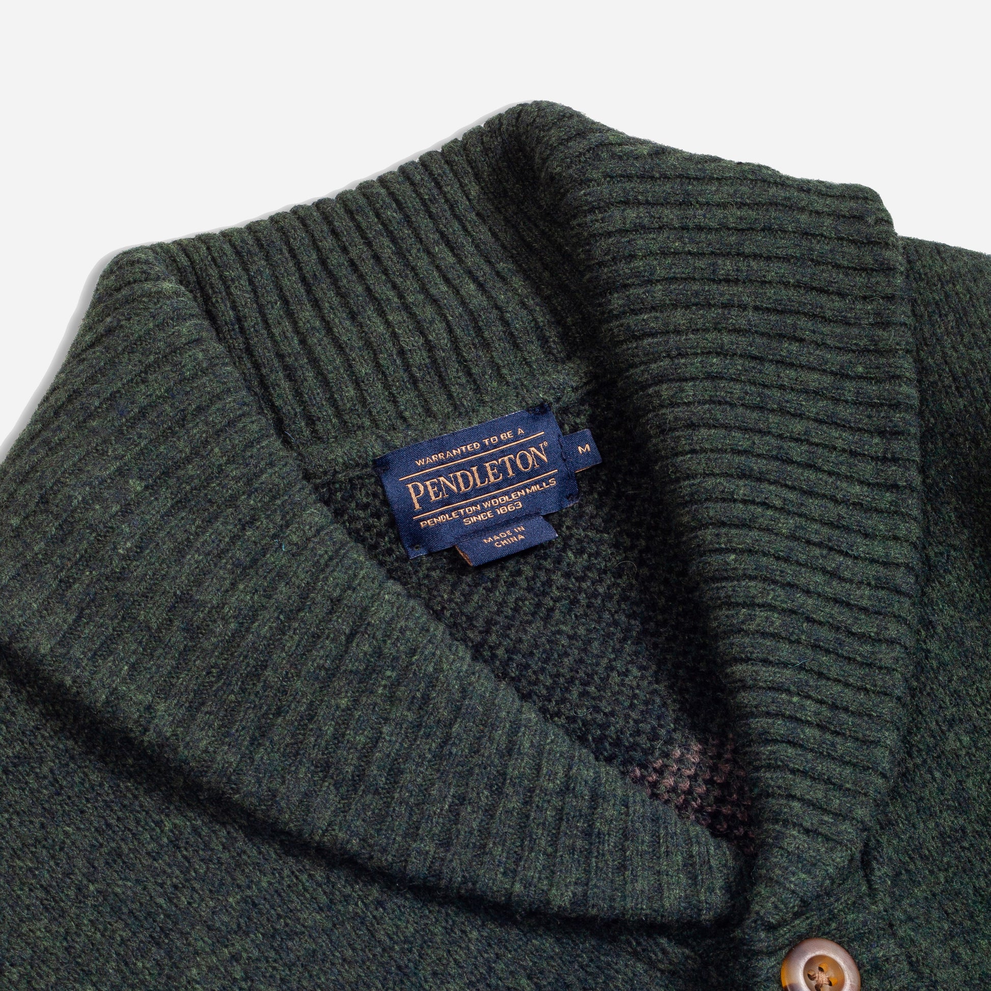 Nehalem Lambswool Shawl Cardigan - Green