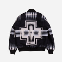 Quilted Gorge Varsity Jacket - Harding Black