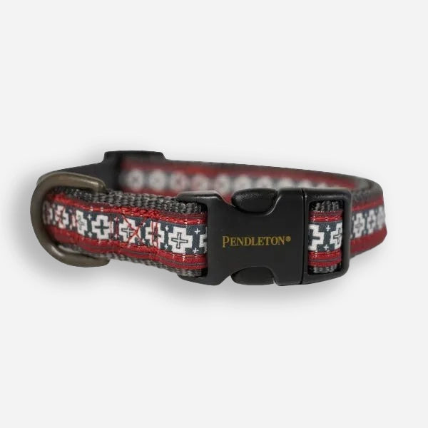 San Miguel Dog Collar - Red/Grey