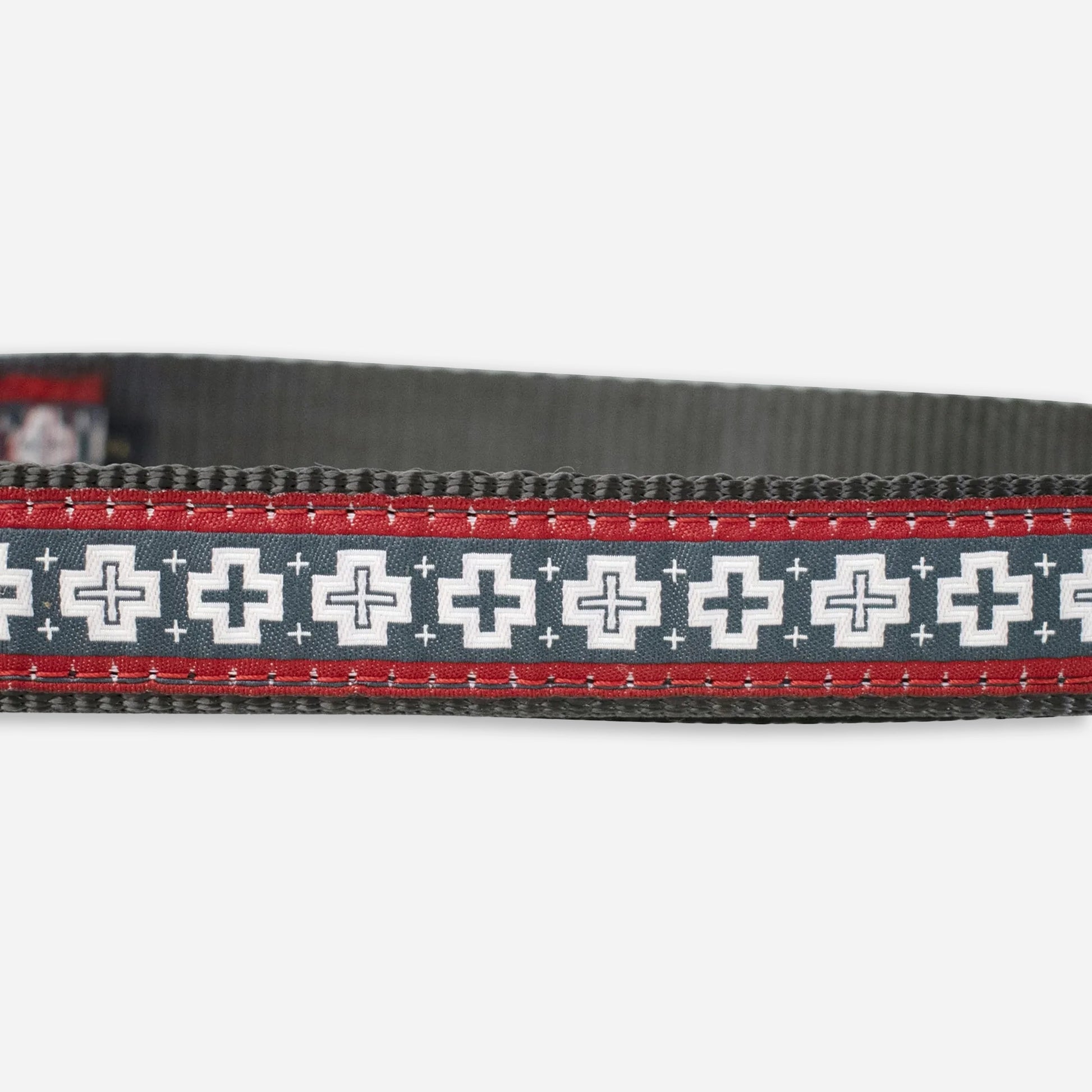 San Miguel Dog Collar - Red/Grey