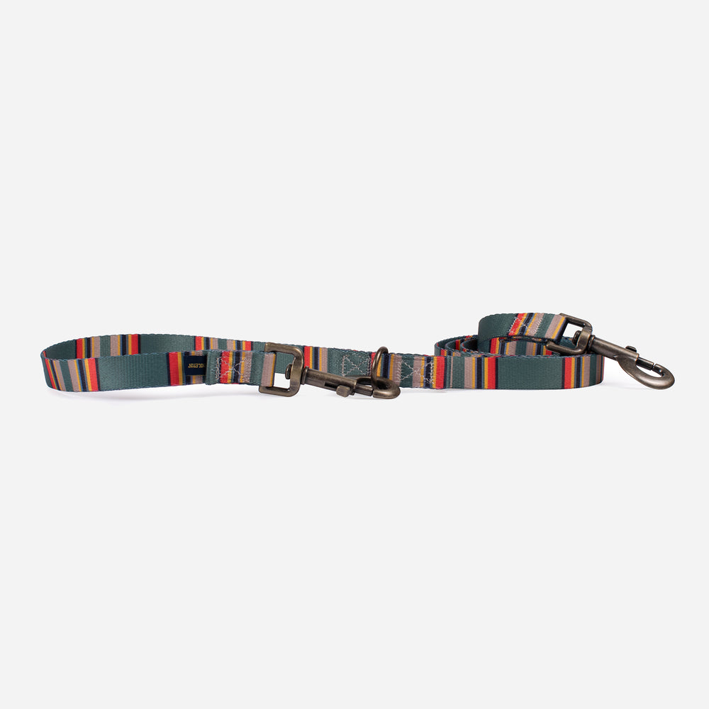 Vintage Camp Dog Lead - Green Heather