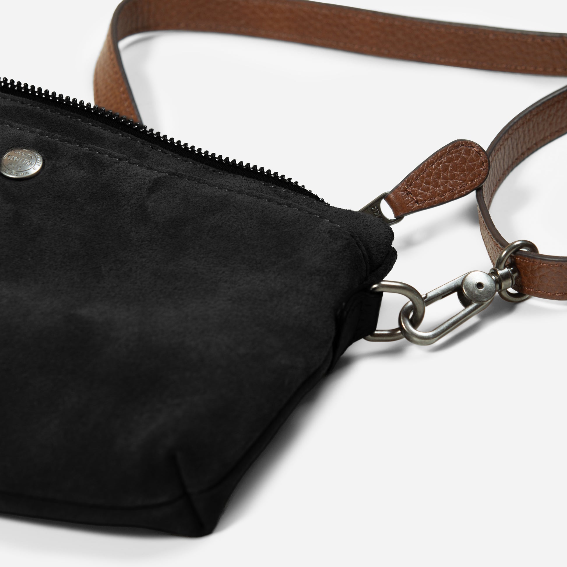 Suede Sling Bag - Black