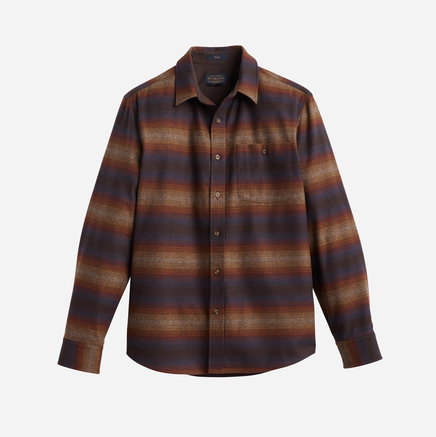 Trail Shirt - Brown Ombre Multi Stripe