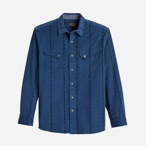 Corduroy Shirt - Denim Blue