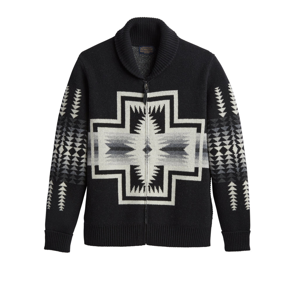 Harding Zip Cardigan - Black Pearl